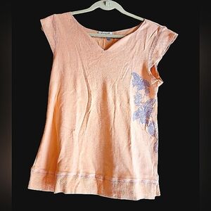 OneWorld Cap Sleeve T-Shirt Butterflies
